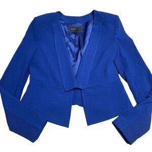 bcbg max azria blazerWomen's Size S Royal Blue Cropped Jacket, Light Padding